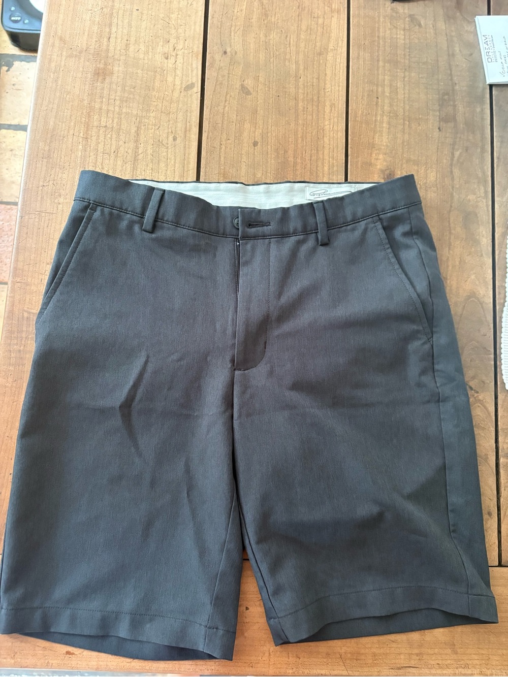 Greg Norman Collection Men's Charcoal Flat Front Shorts